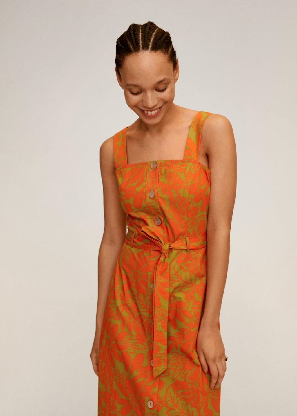 Tropical print dress