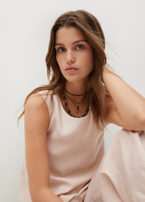 Flowy strap top