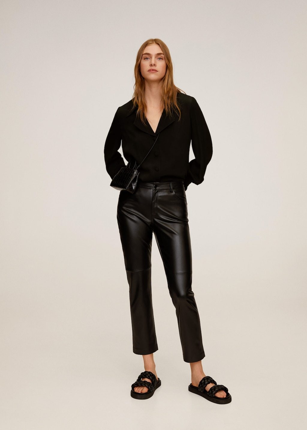 Wide lapel blouse