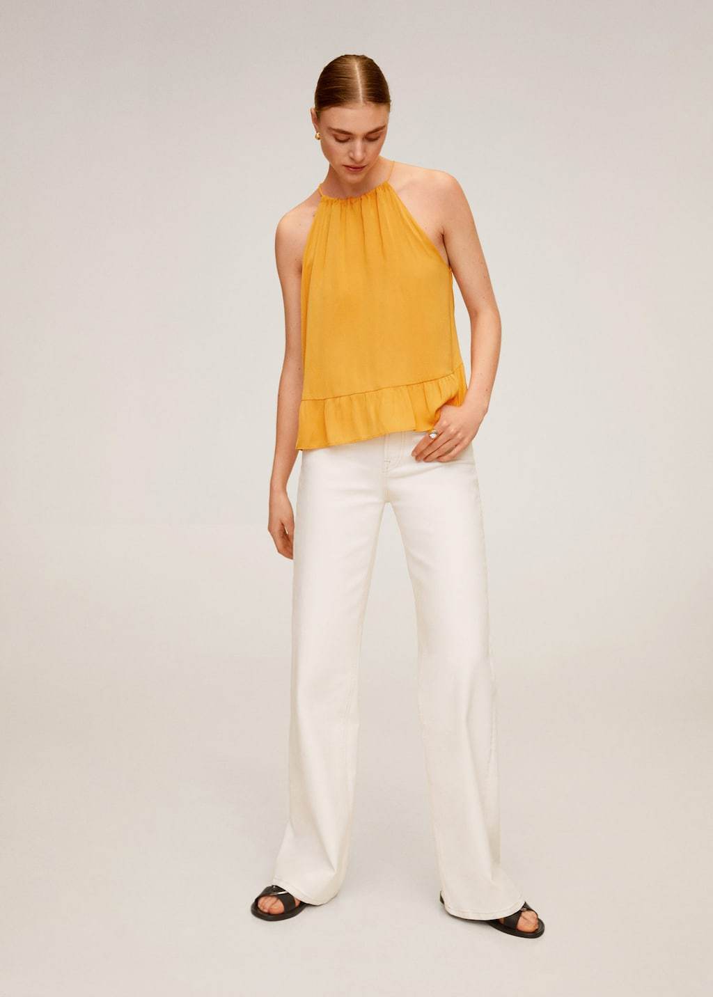 Flowing halter top