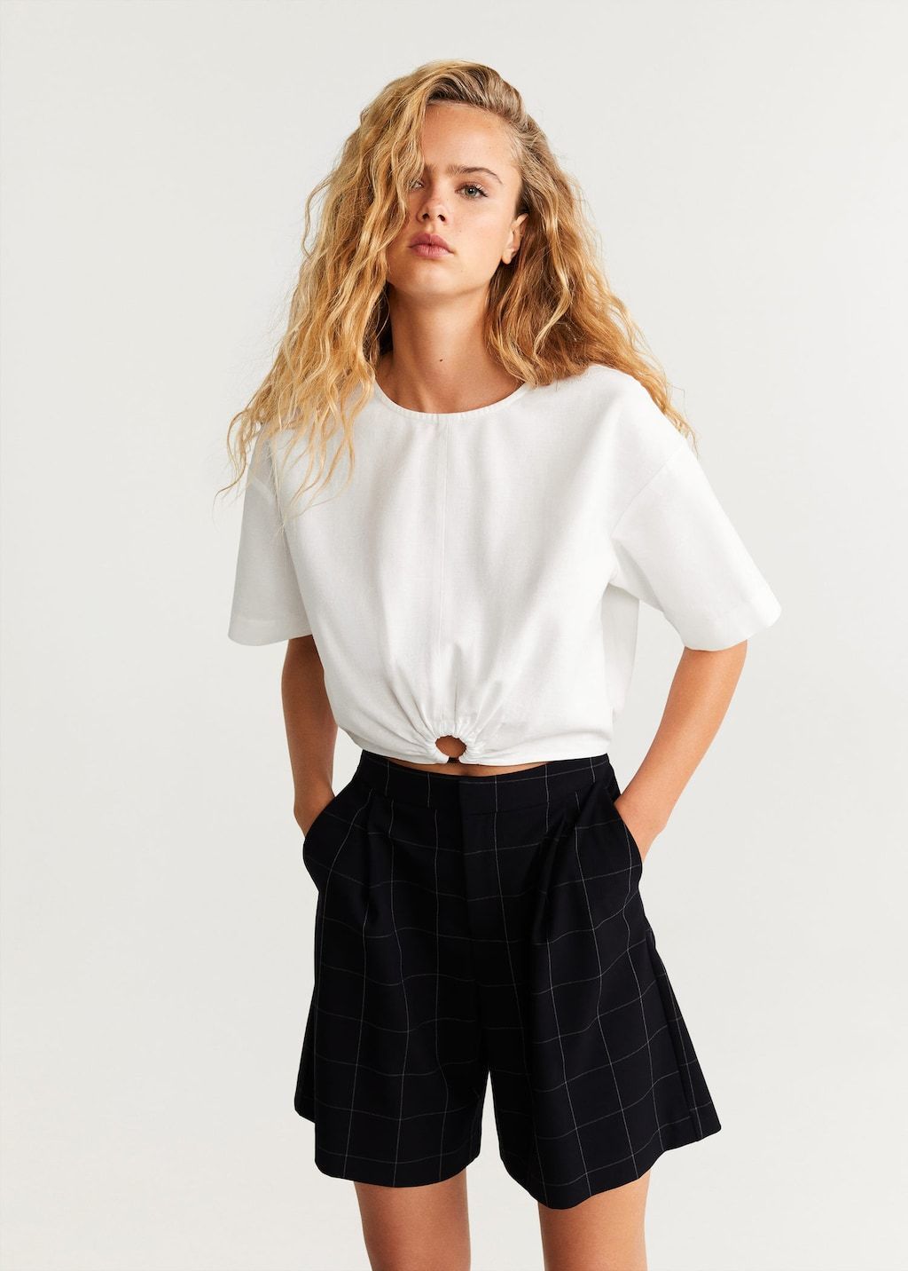 Ring cotton blouse