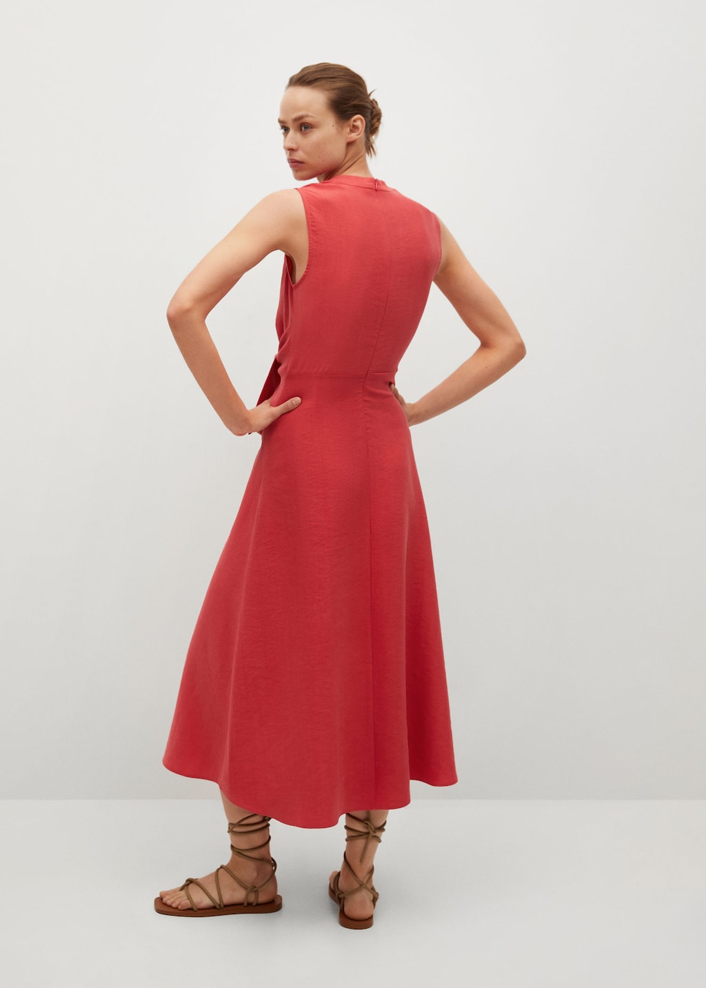 Lyocell dress with belt