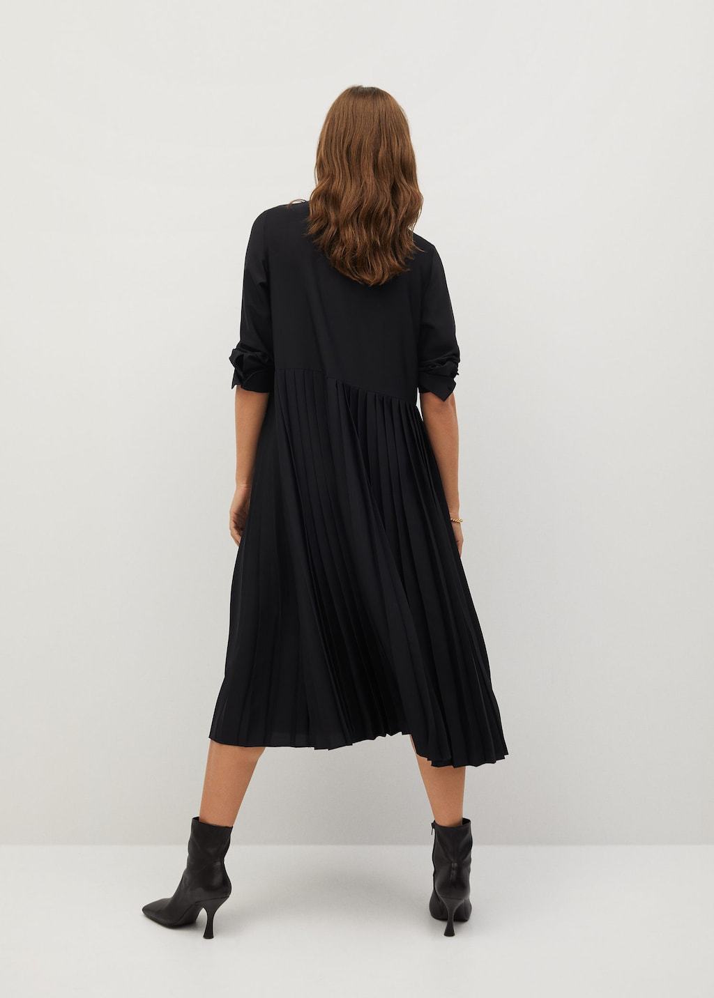 Recycled polyester pleated dress