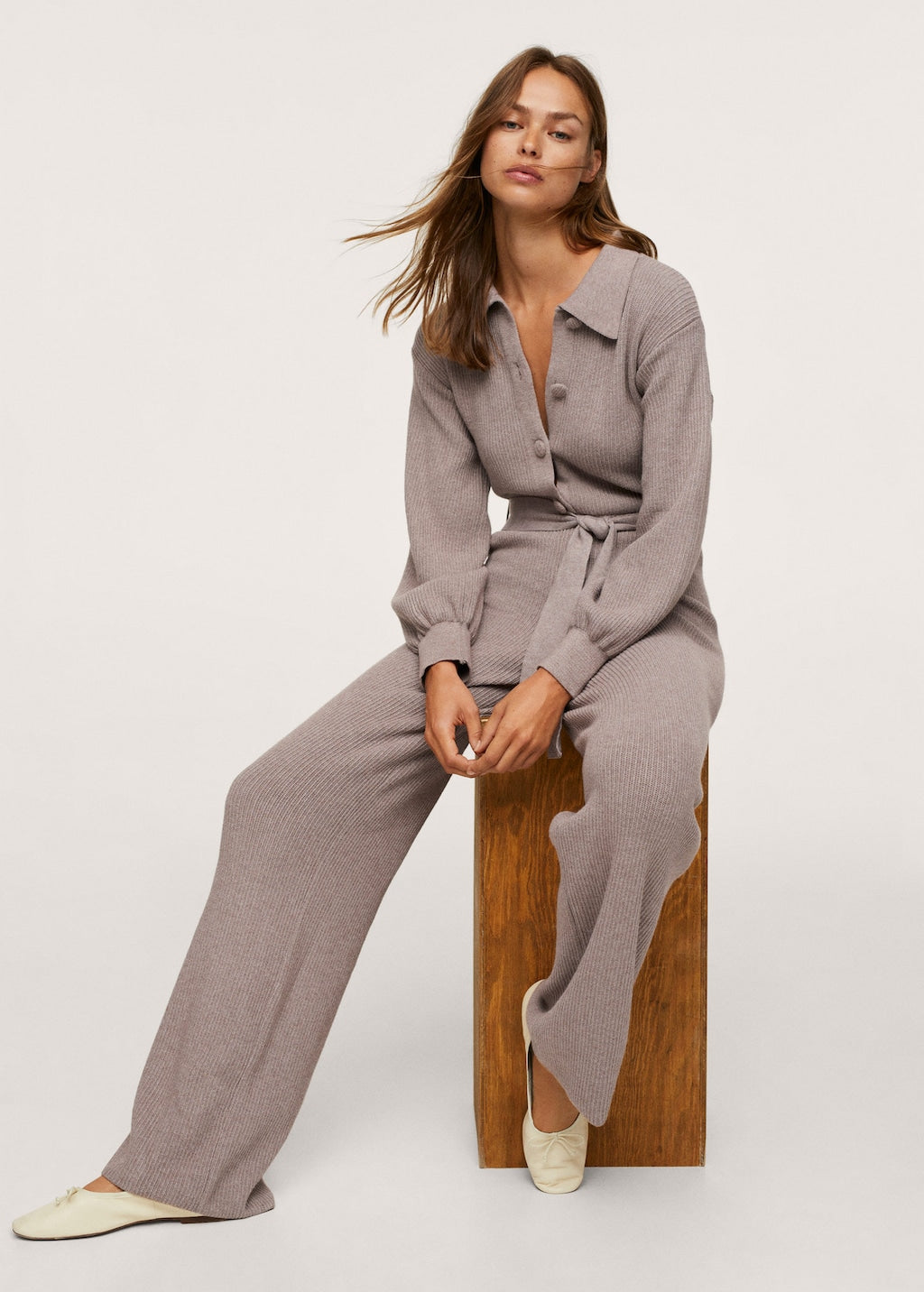 Belt long jumpsuit