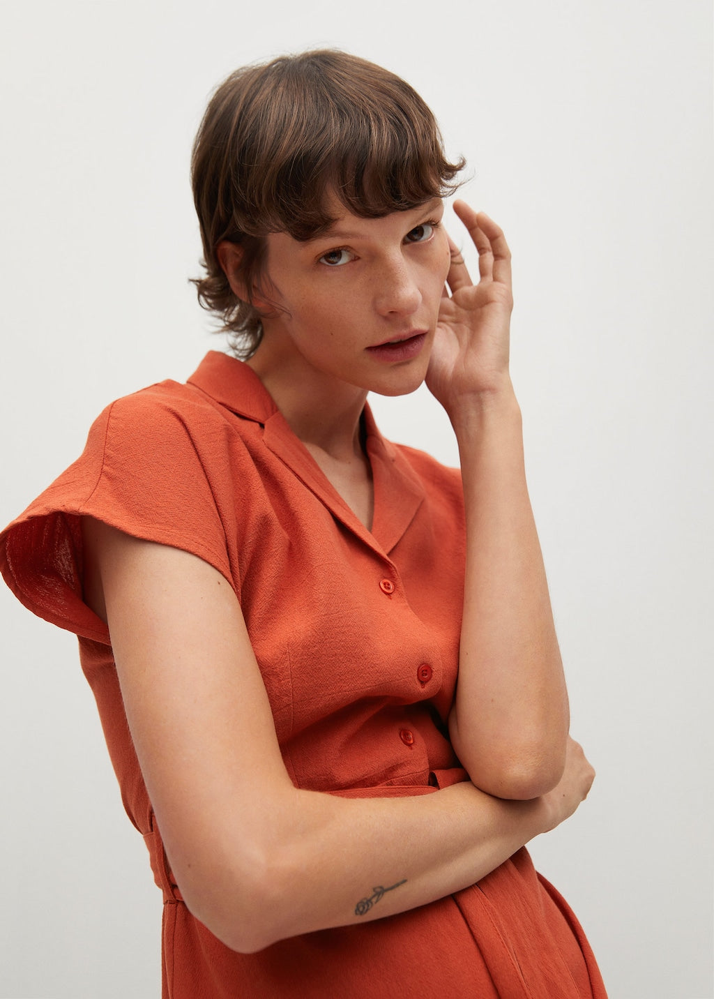 Cotton shirt dress