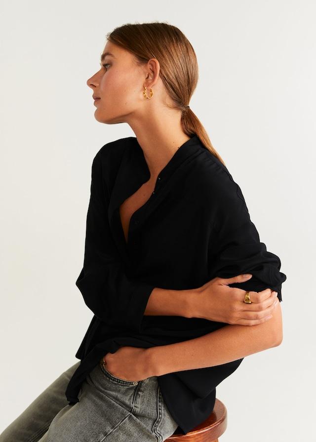 Mao collar shirt