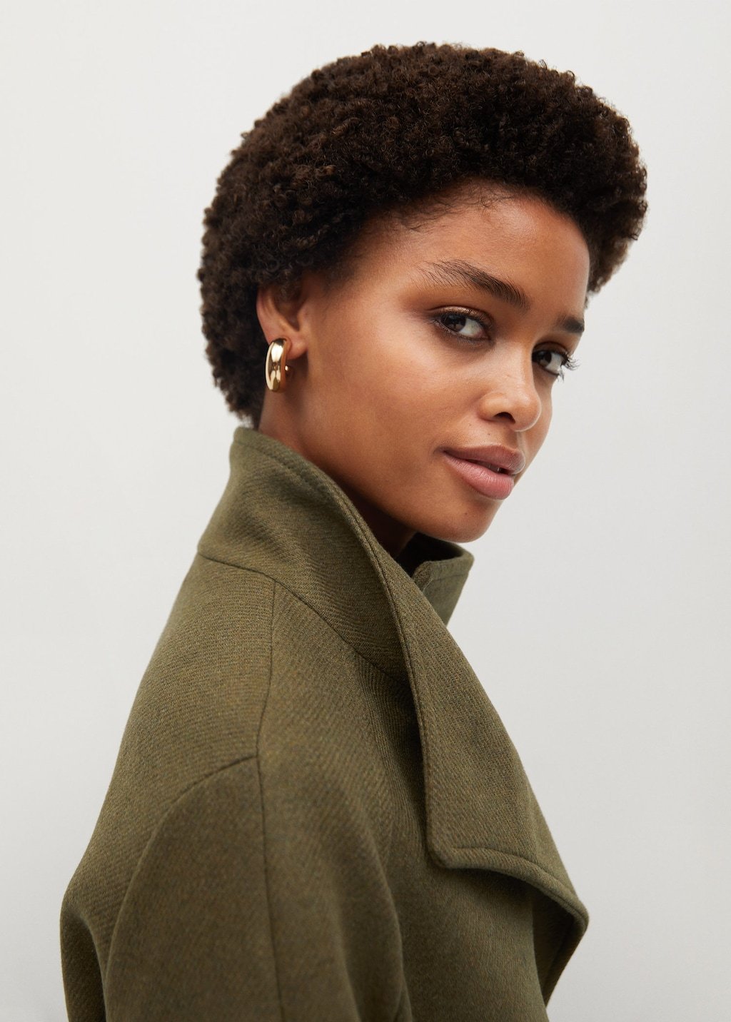 Belted wool coat