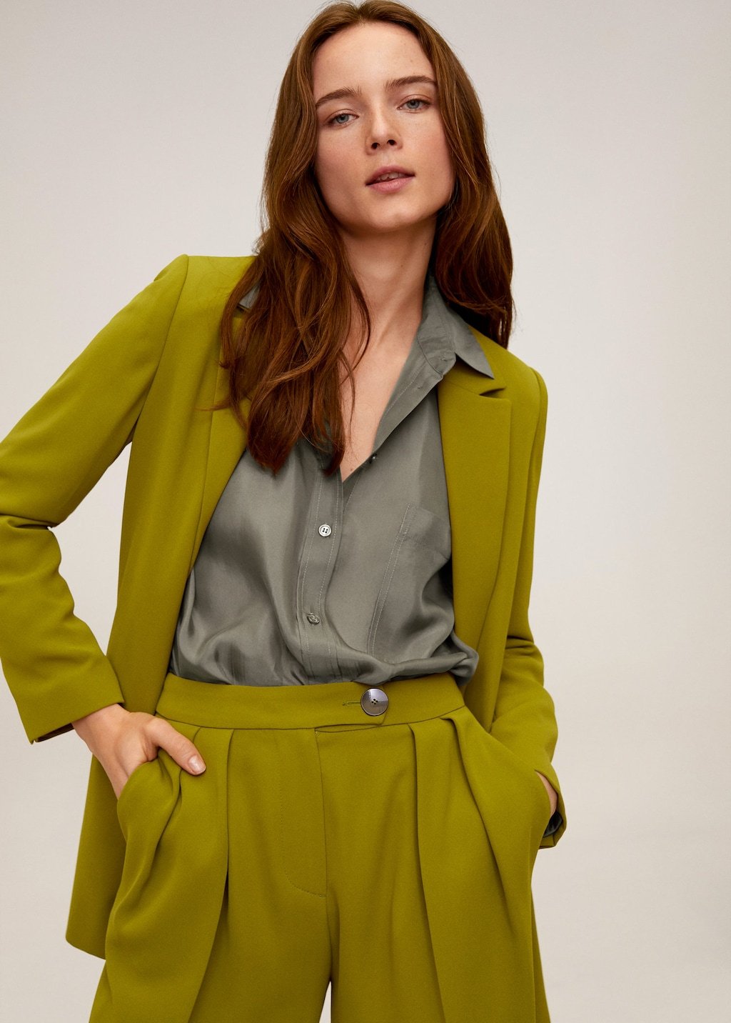 Pocket cupro shirt
