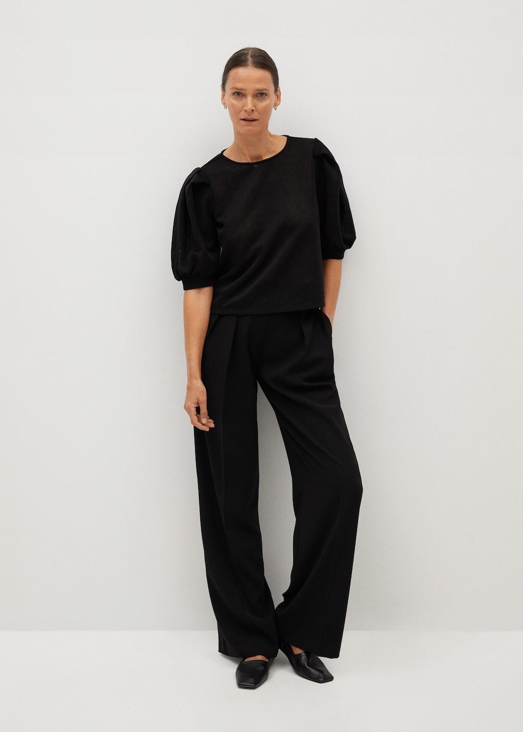 Puffed sleeves T-shirt