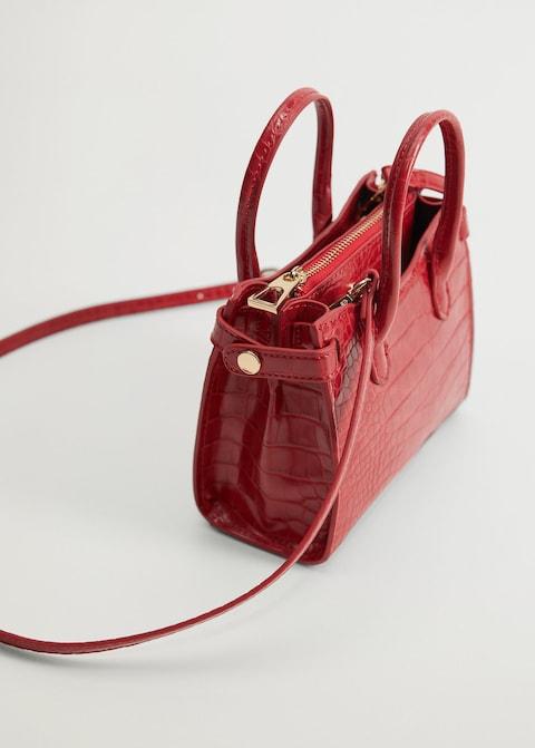 Croc-effect mini bag