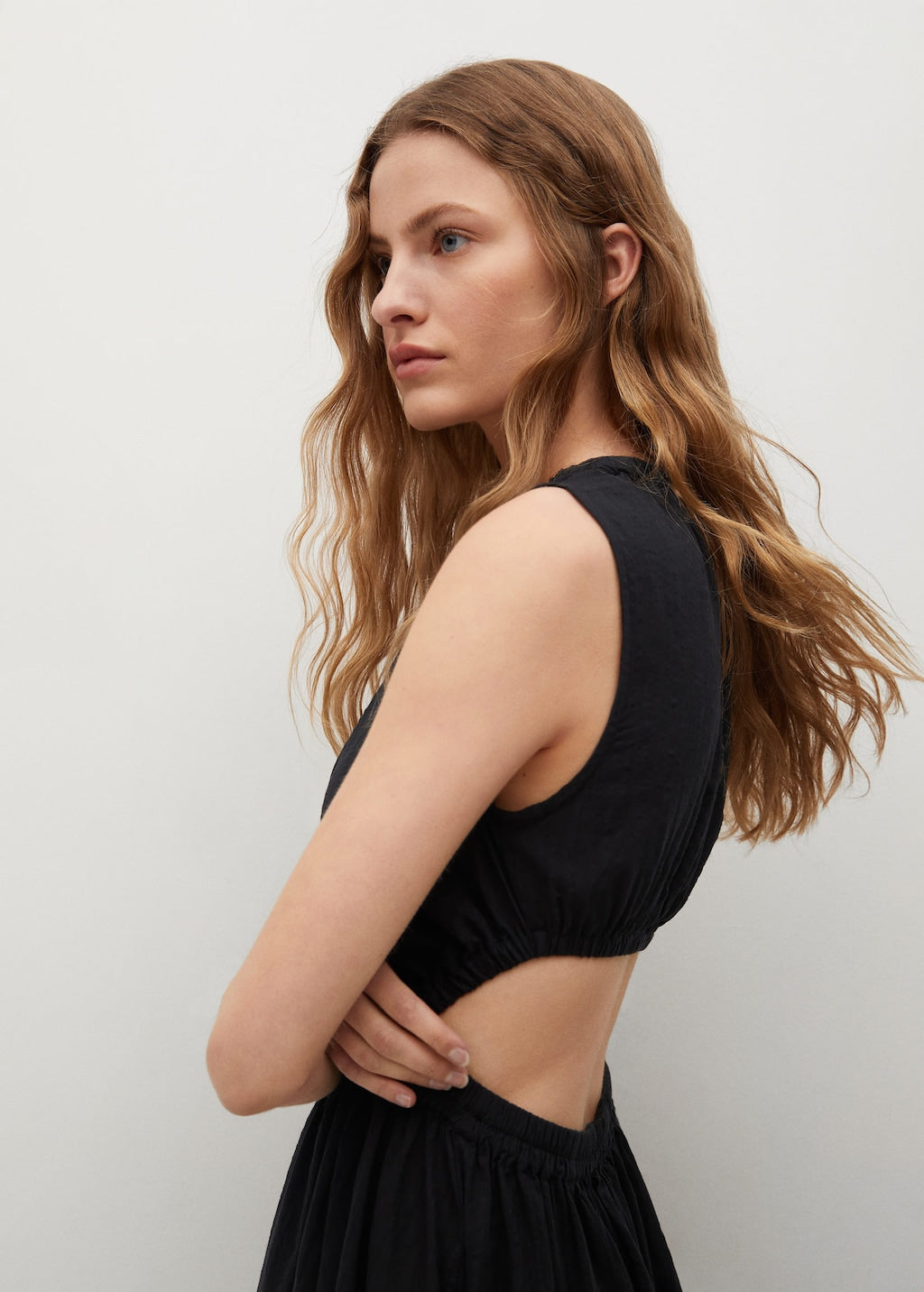 Vent cotton dress