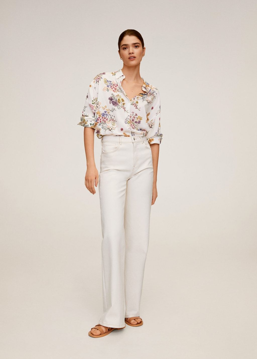 Printed flowy shirt