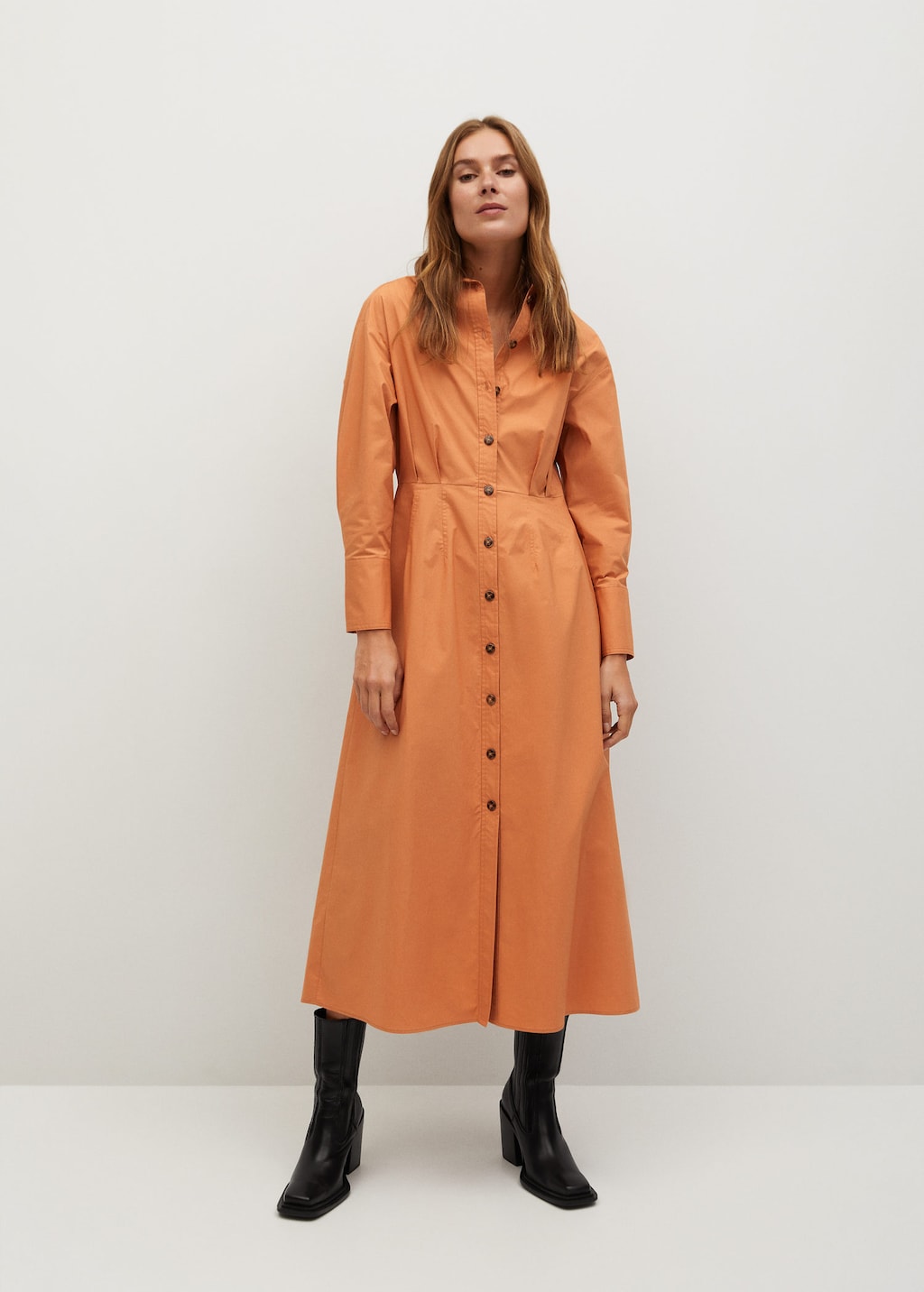 Cotton shirt dress