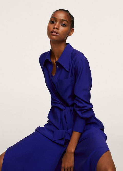 Bow shirt dress