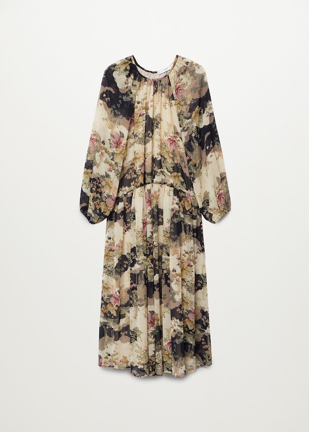 Flowy flower printed dress