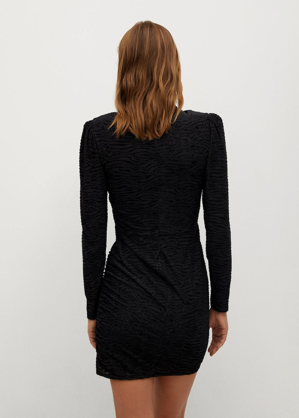 Draped shiny dress