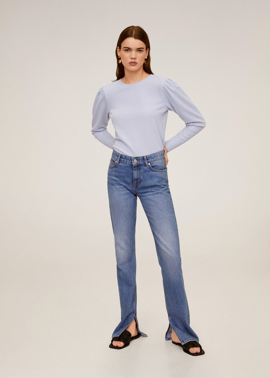 Puffed sleeves T-shirt