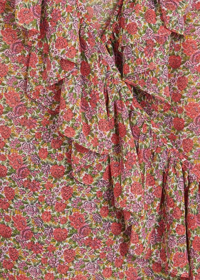 Ruffle neckline blouse