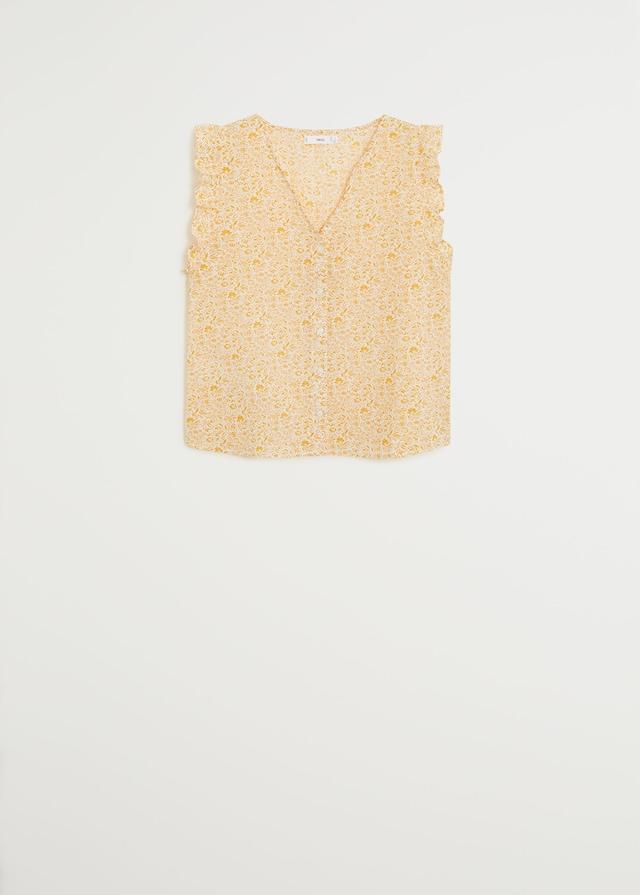 Ruffle printed top
