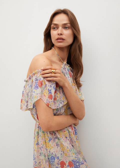 Ruffled floral dress