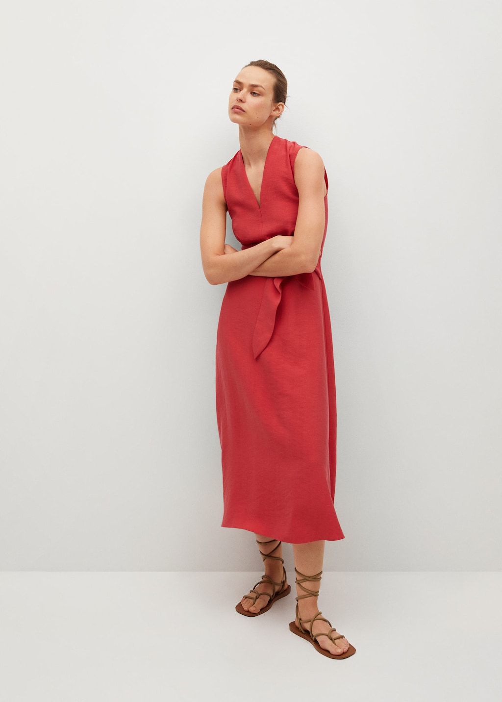 Lyocell dress with belt