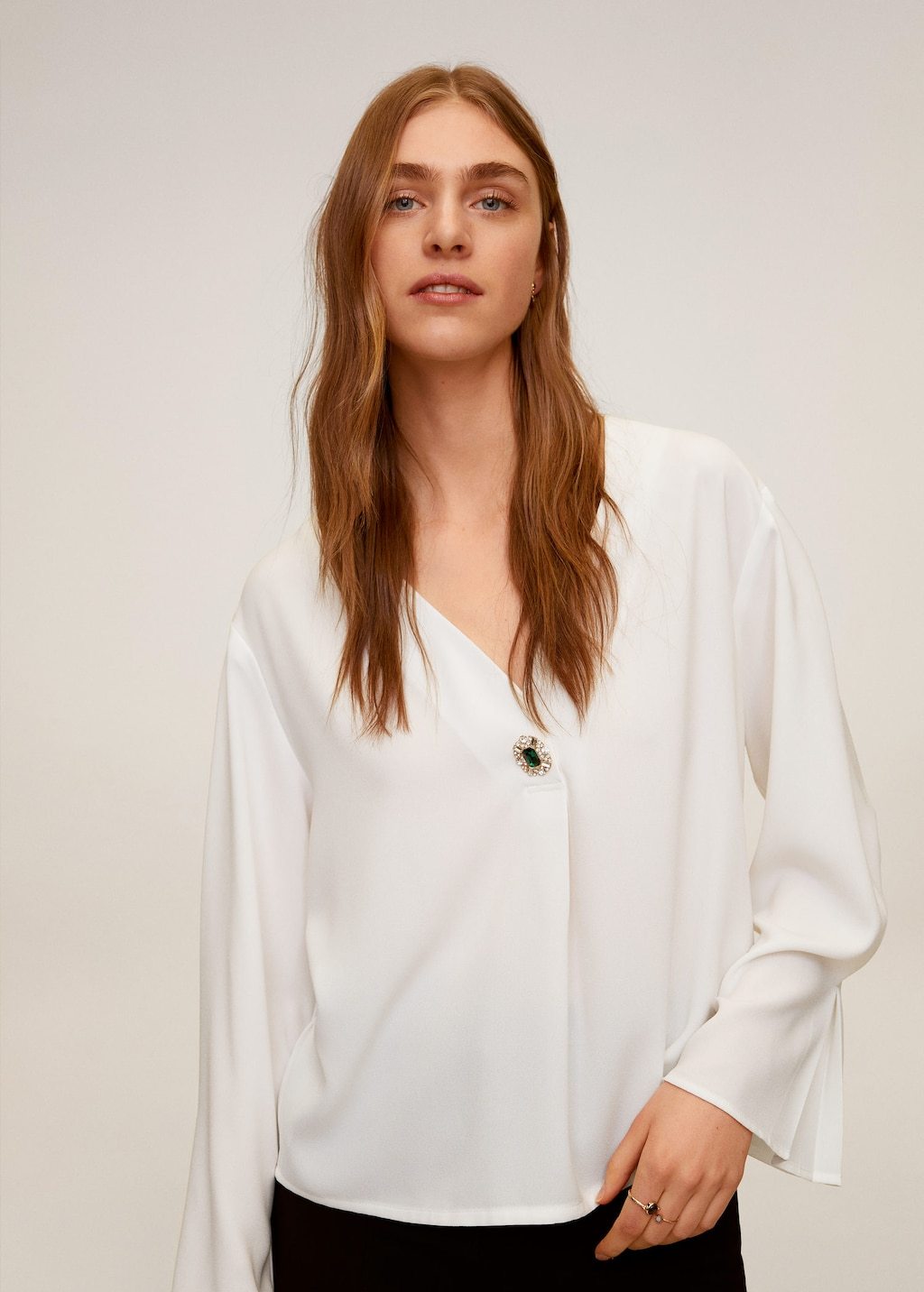 Jewel button blouse