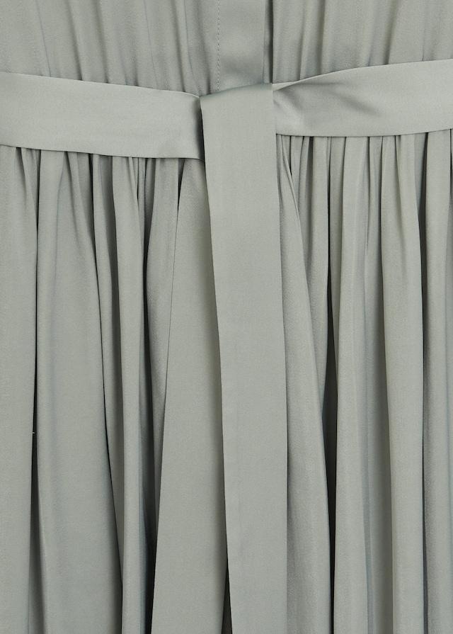Satin shirt dress