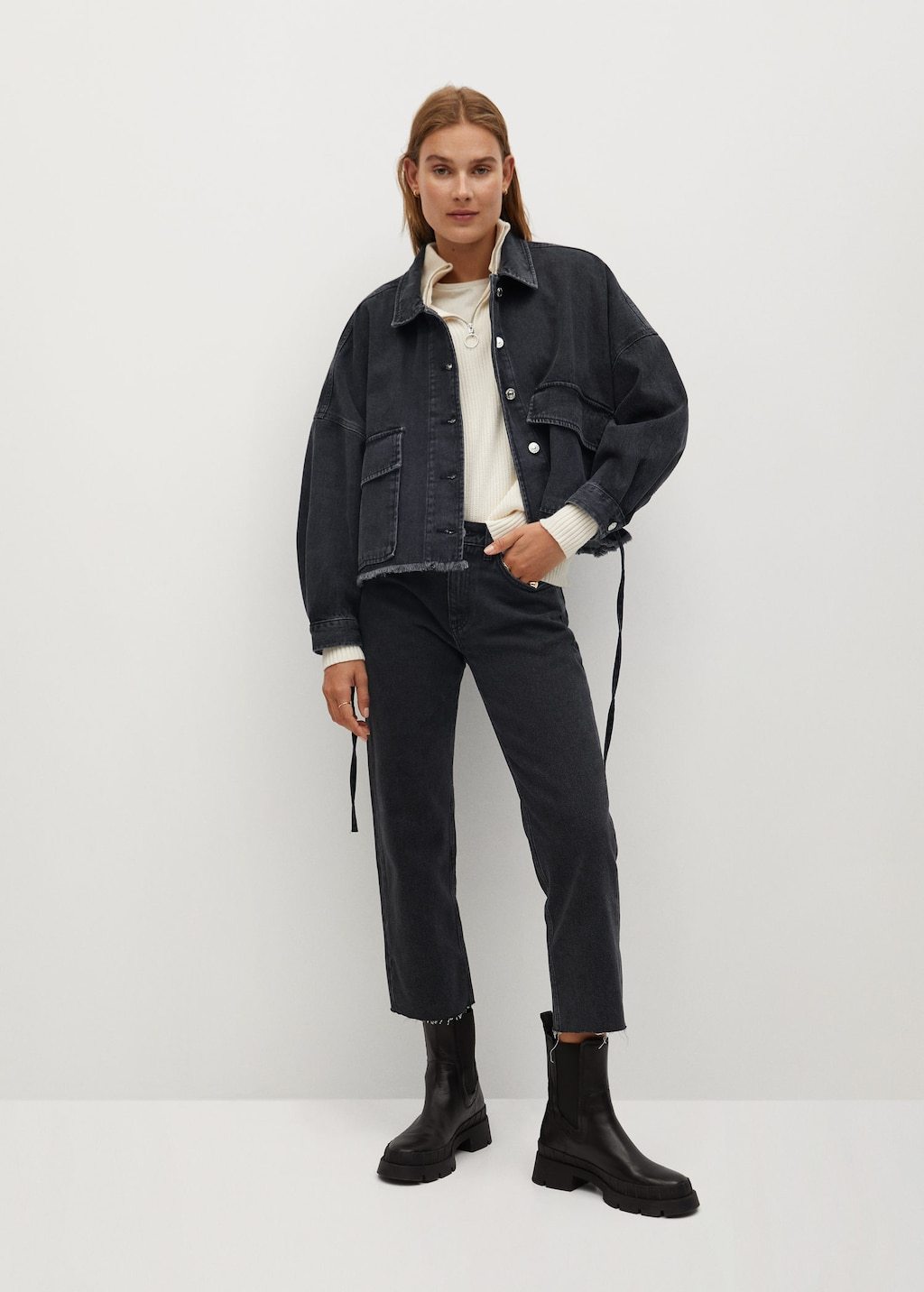 Denim bomber jacket