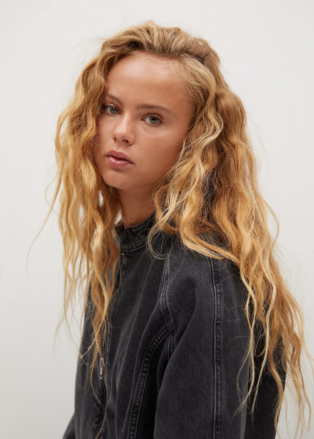 Denim bomber jacket