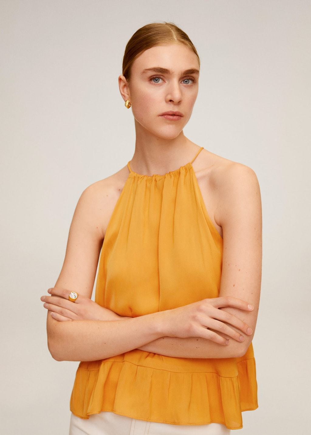 Flowing halter top