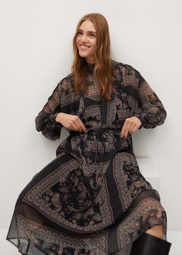 Flowy printed dress