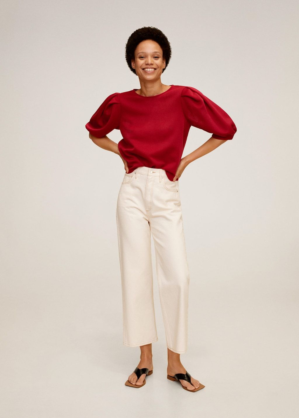 Puffed sleeves T-shirt