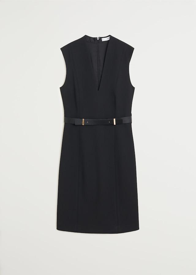 Belted pencil dress
