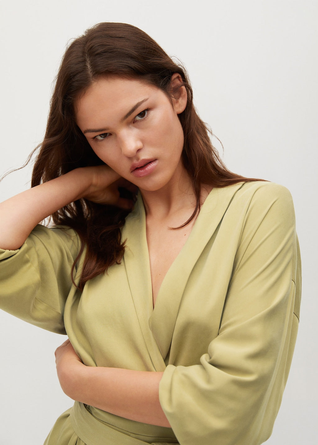Wrap V-neckline jumpsuit