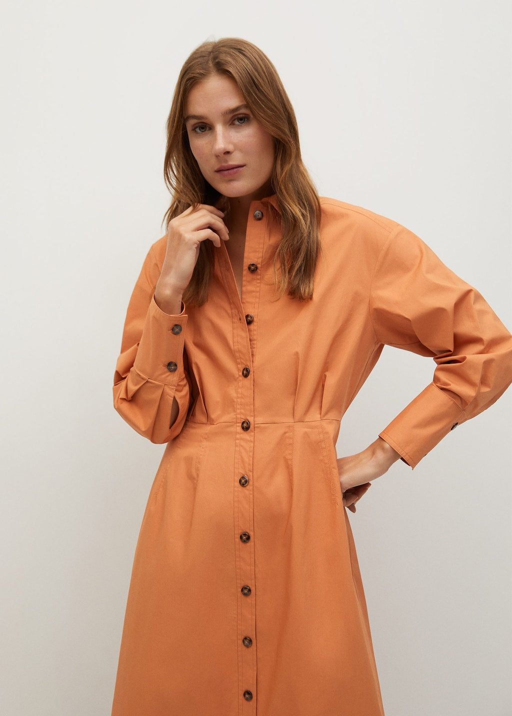 Cotton shirt dress