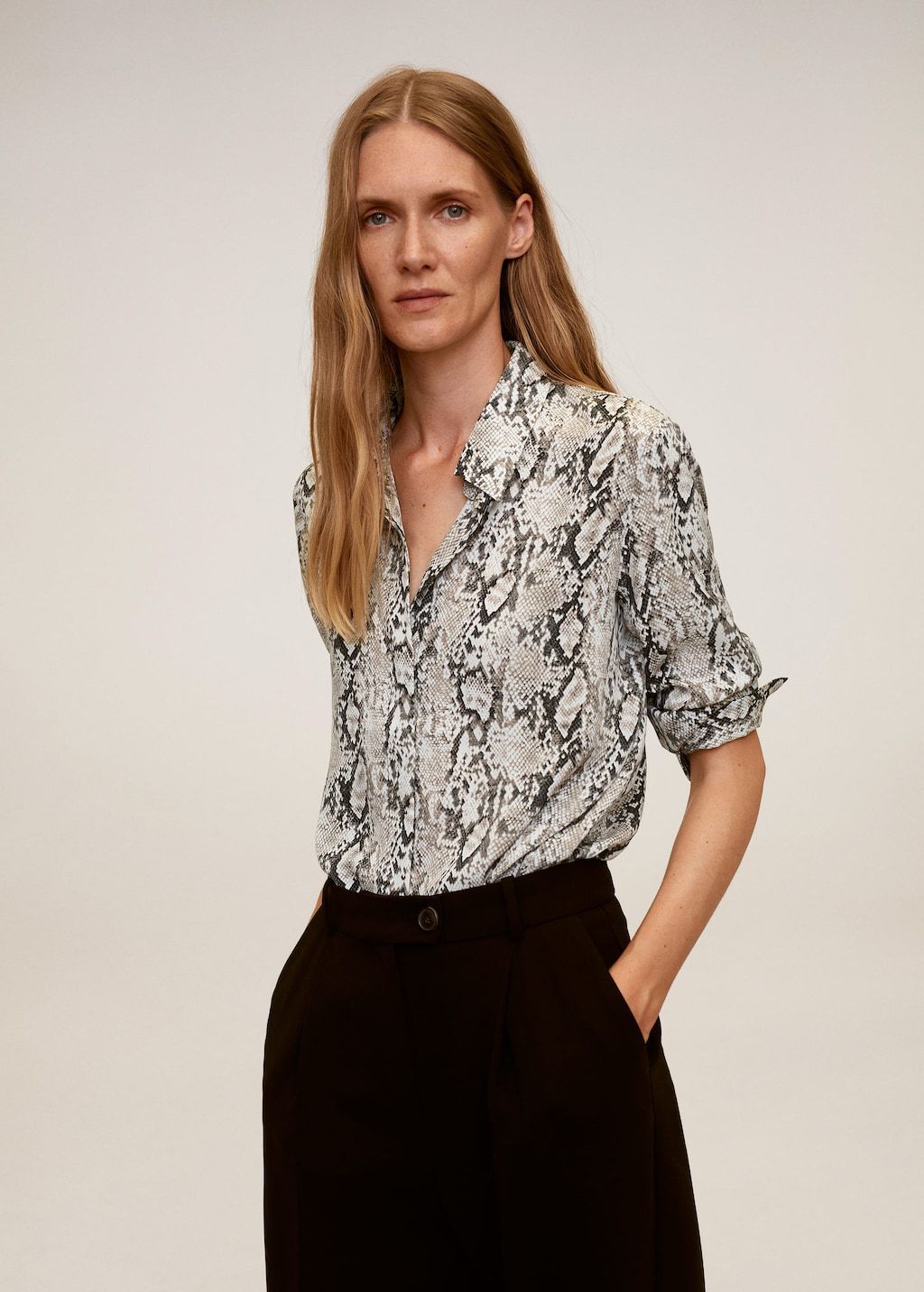 Printed flowy shirt