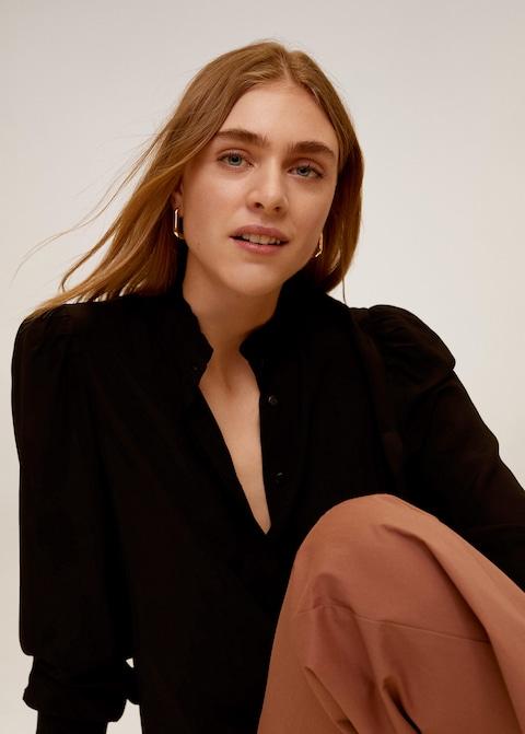 Ruffled neck blouse