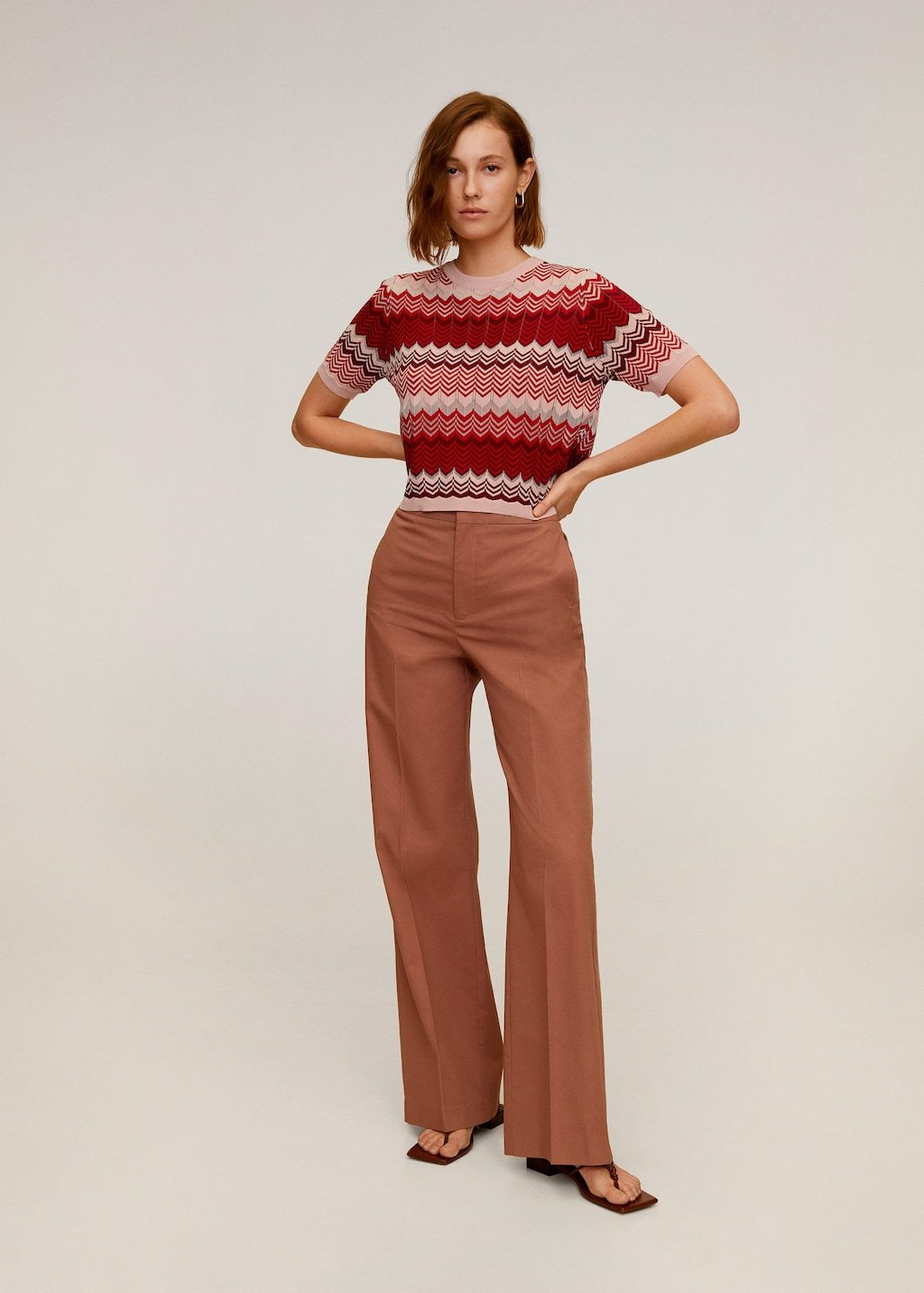 Printed knit top