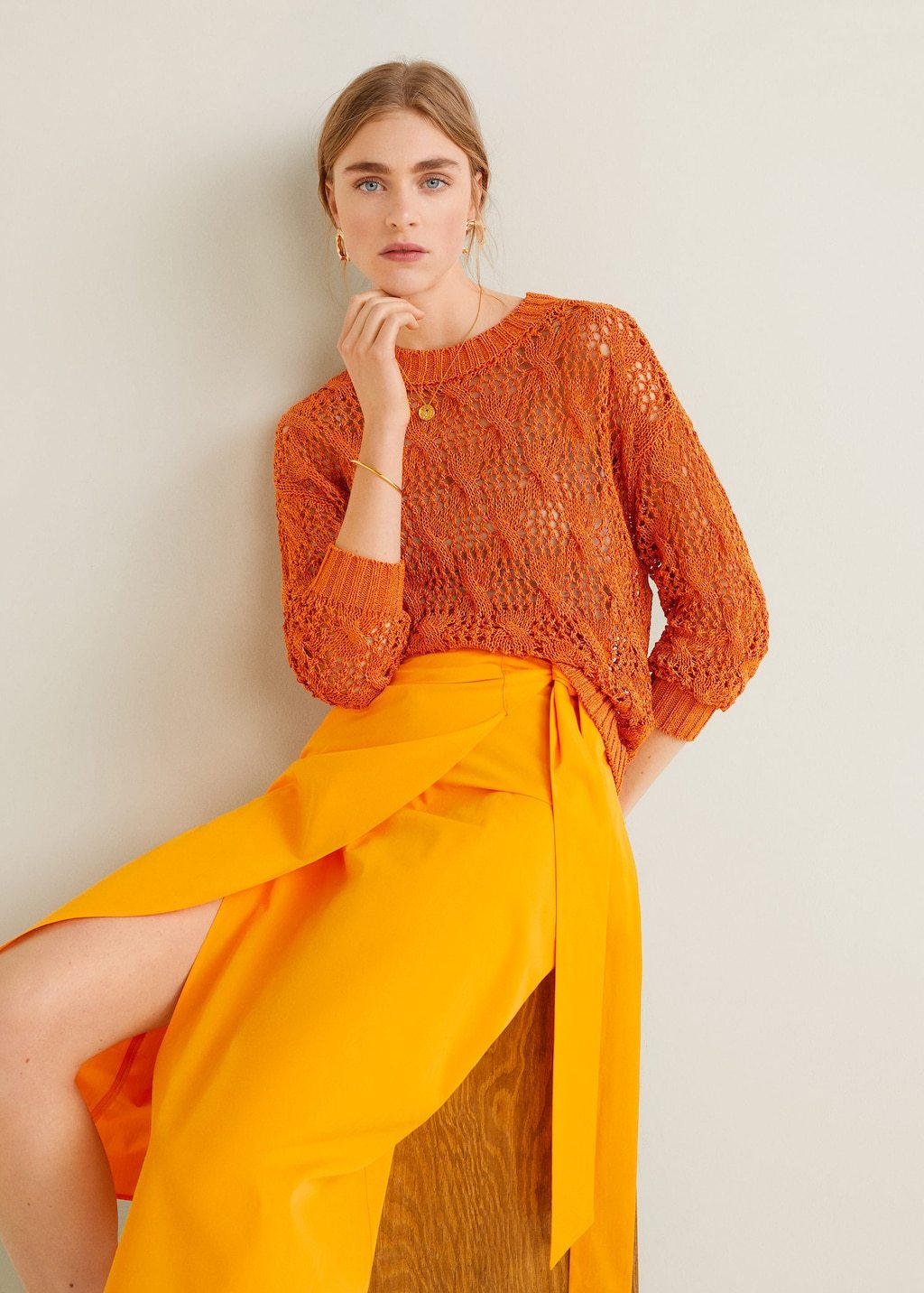 Open-knit sweater