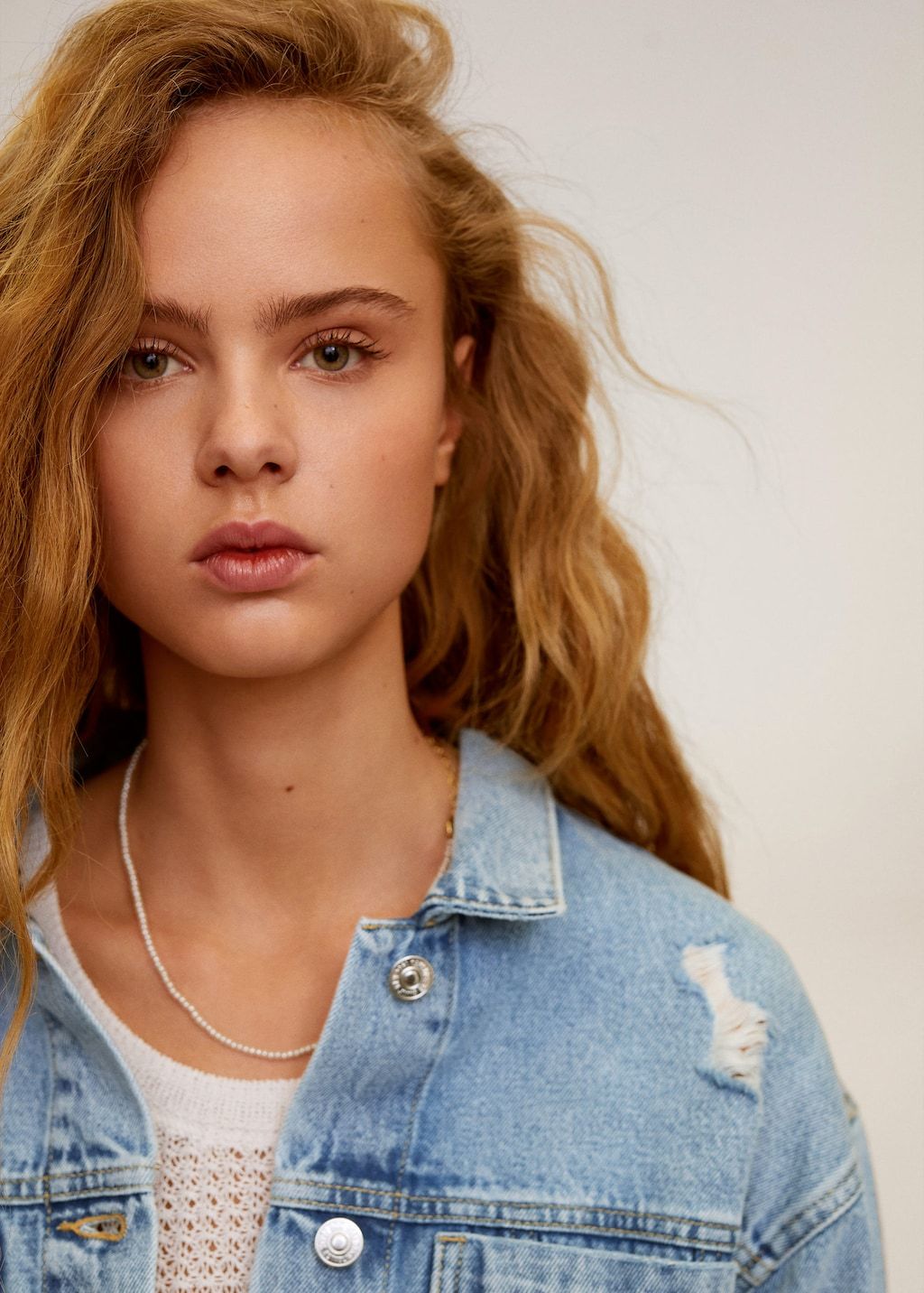 Faded denim jacket