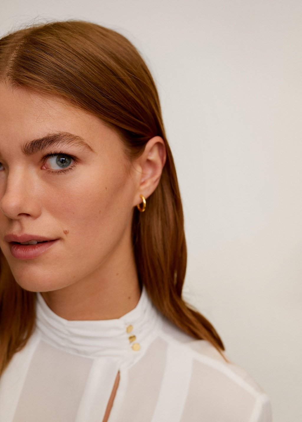 Mao collar blouse