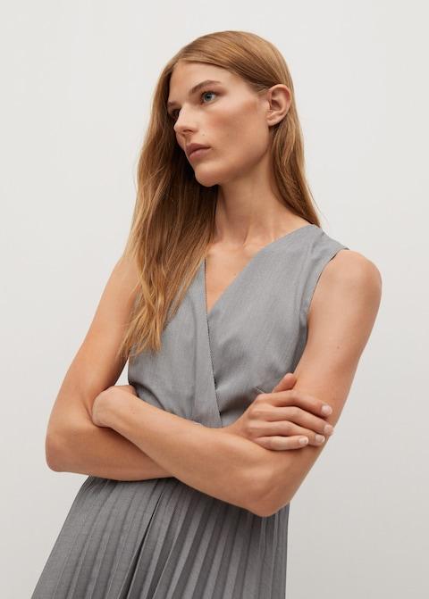 Pleated skirt dress