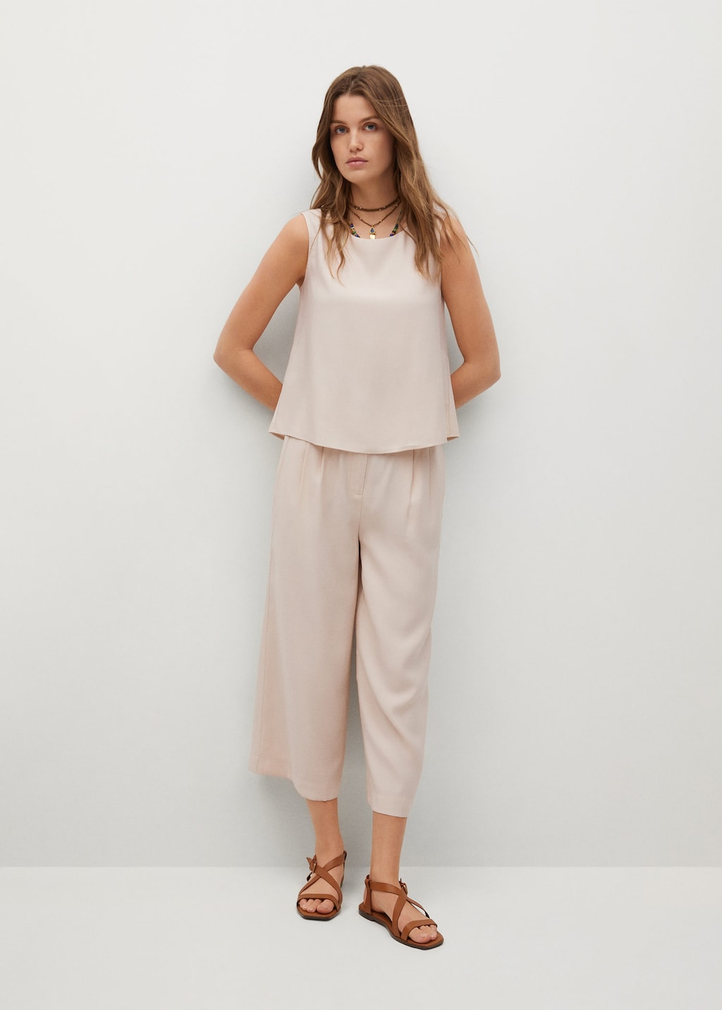 Flowy strap top