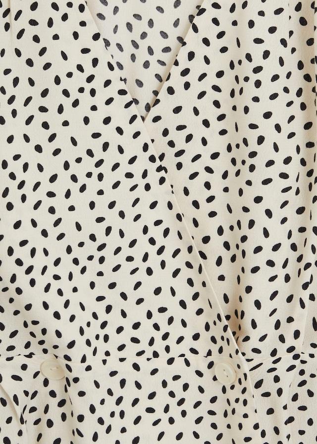 Wrap printed blouse