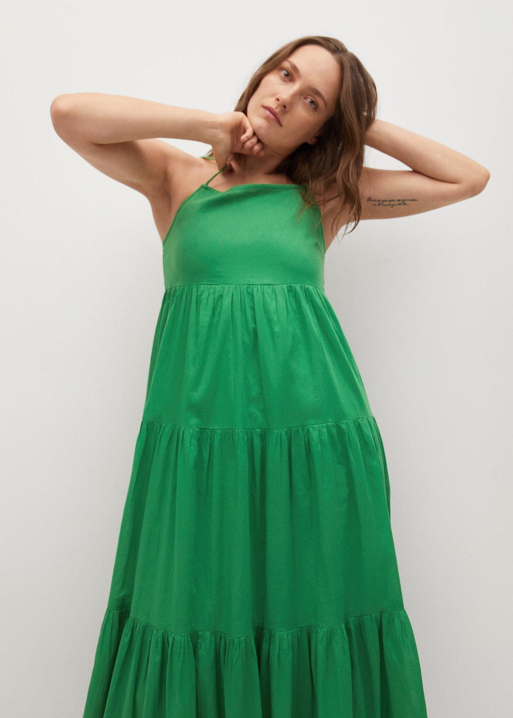 Frill cotton dress