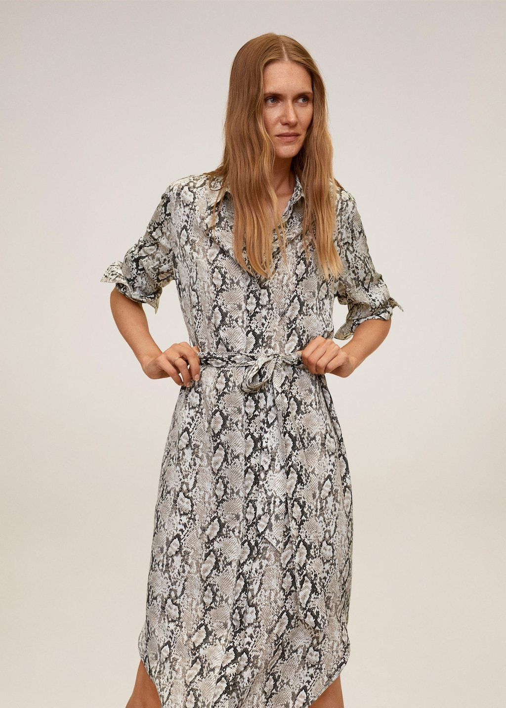 Bow shirt dress