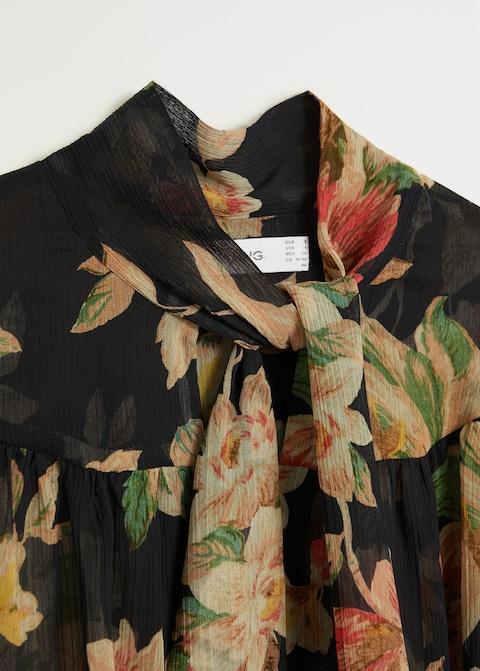 Tie-neck blouse