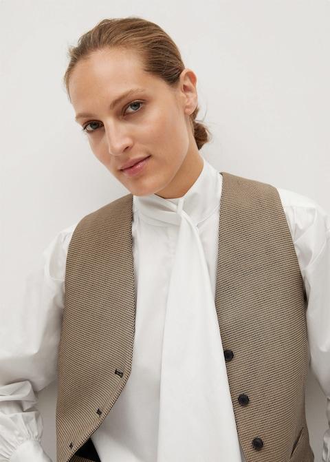 Bow neck shirt