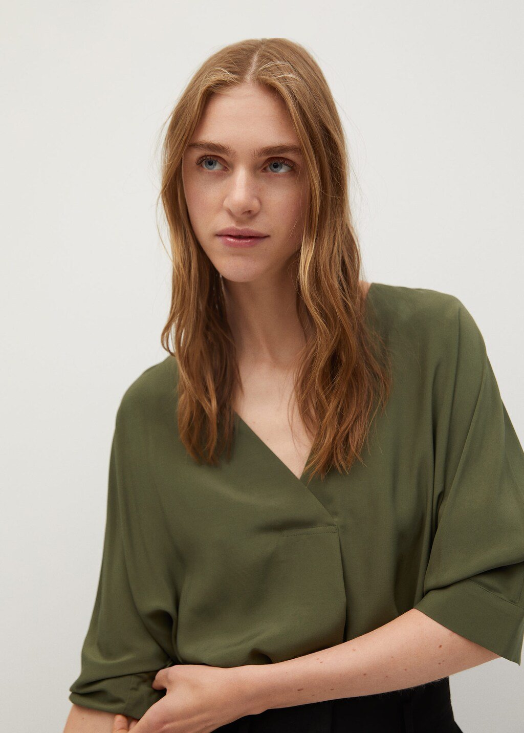 V-neck blouse