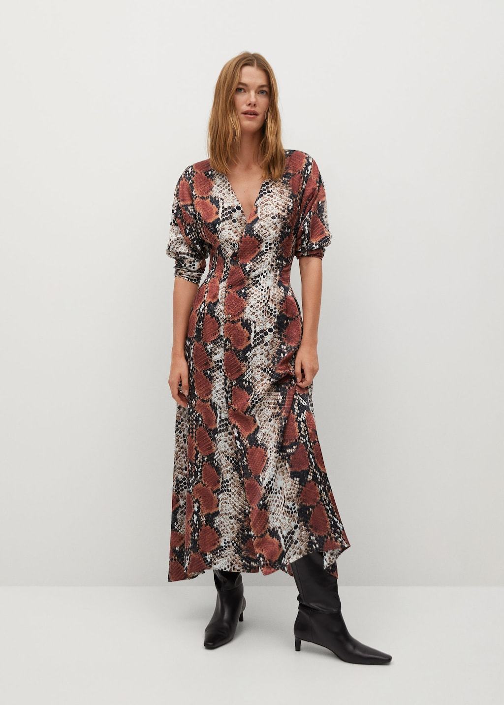 Snake print gown
